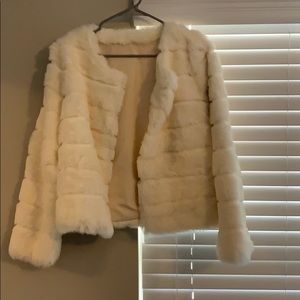 100% rabbit fur coat worn once